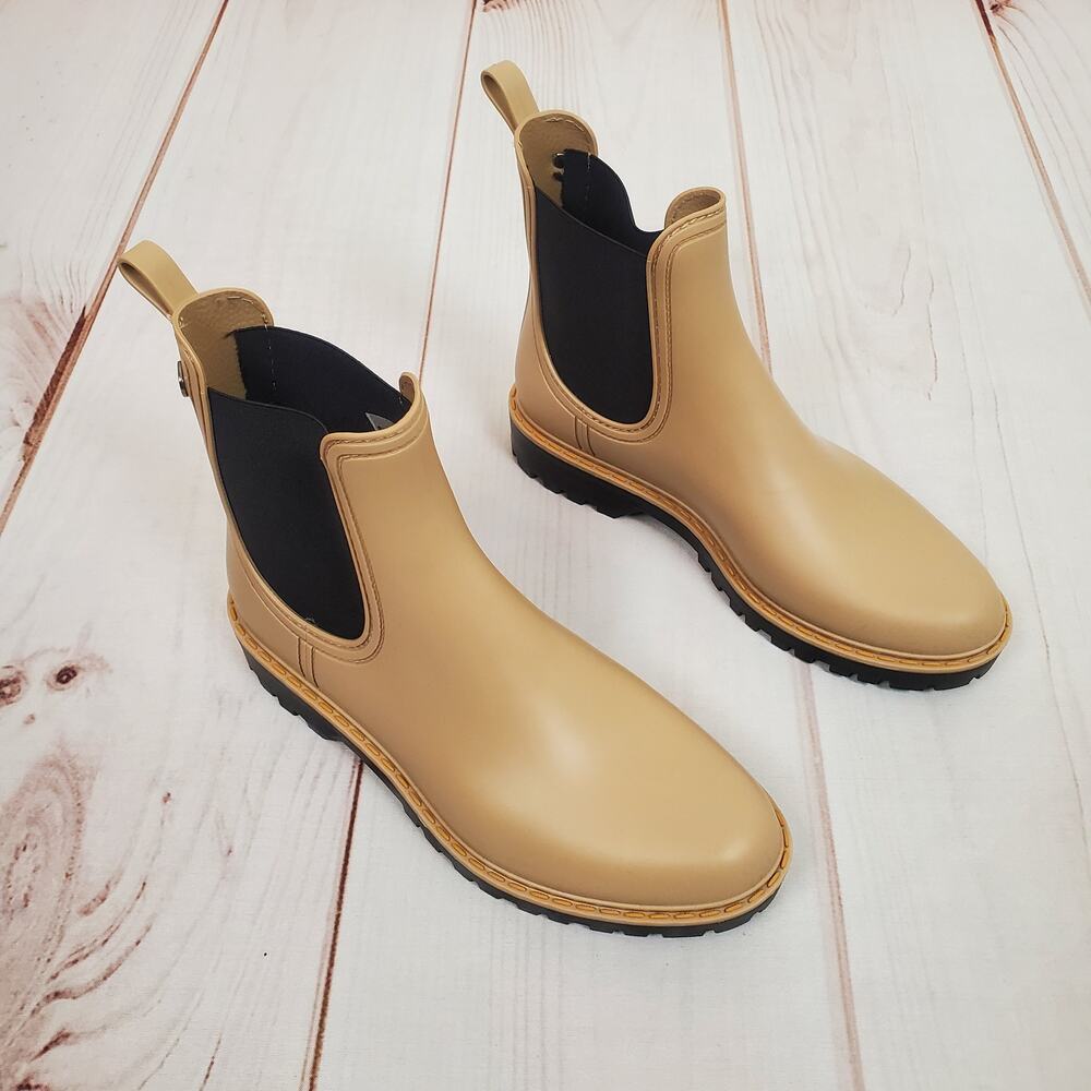Igor Chelsea Ankle Rain Boots Tan Black 38